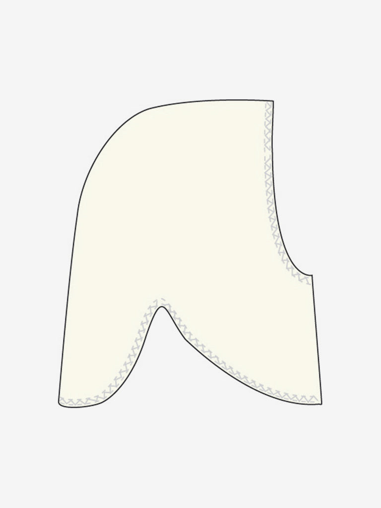 Care balaclava wol gebroken wit 60 cm