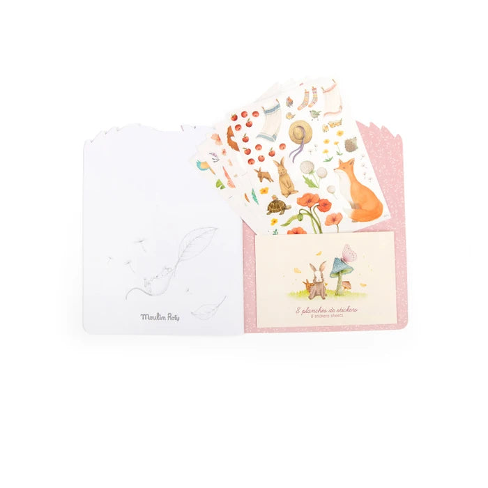 Moulin roty kleur en sticker boek les Rosalies 3+