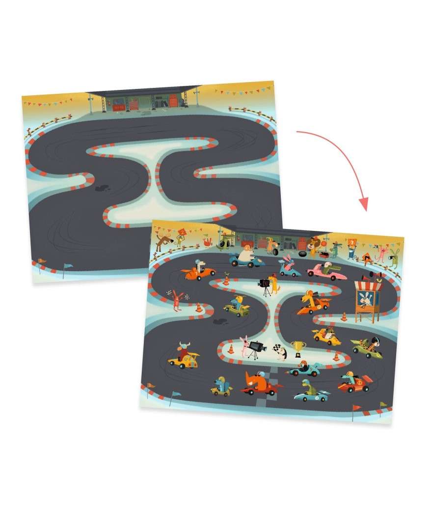 Djeco decalcomanie asfalt 5+