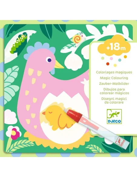 Djeco kleuren met water babydieren uit de tuin +18 m