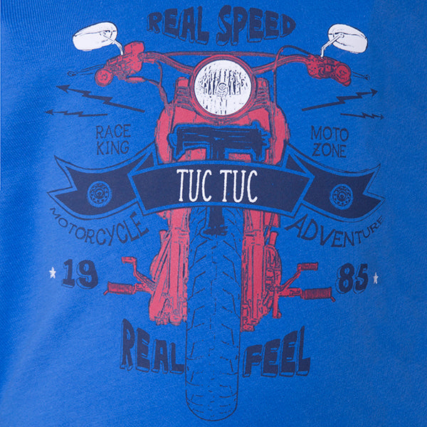 tuctuc t-shirt blue motorcycle 128
