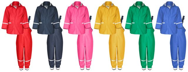 playshoes regenset jas en broek rood 74cm/80