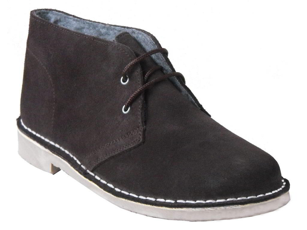 safariboots suede bruin gevoerd