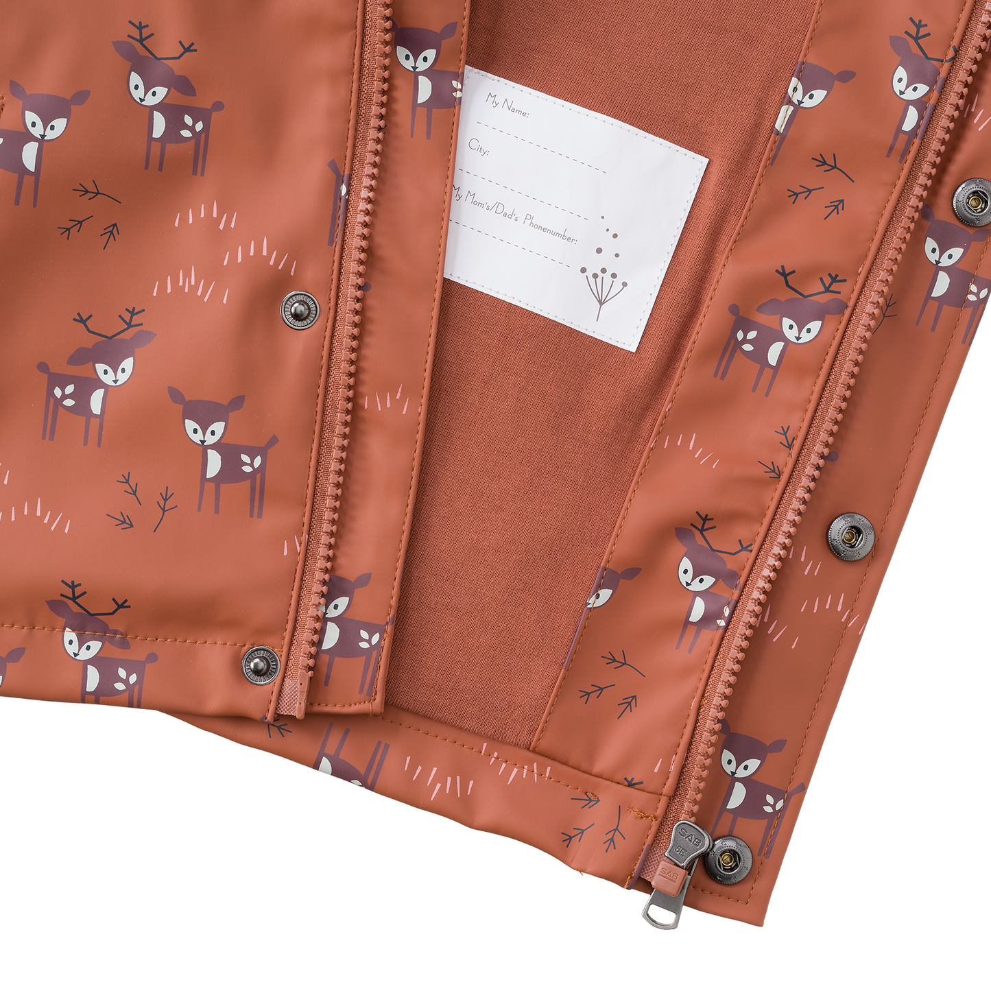 fresk regenjas deer copper