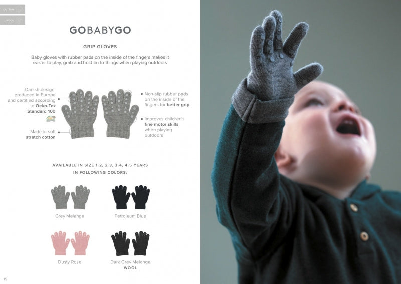 gobabygo antisliphandschoenen grijs melee