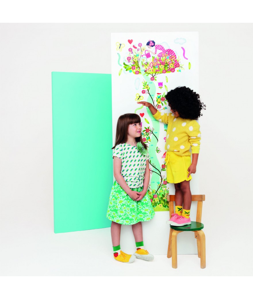 Djeco Removable Height Chart Garden Girl