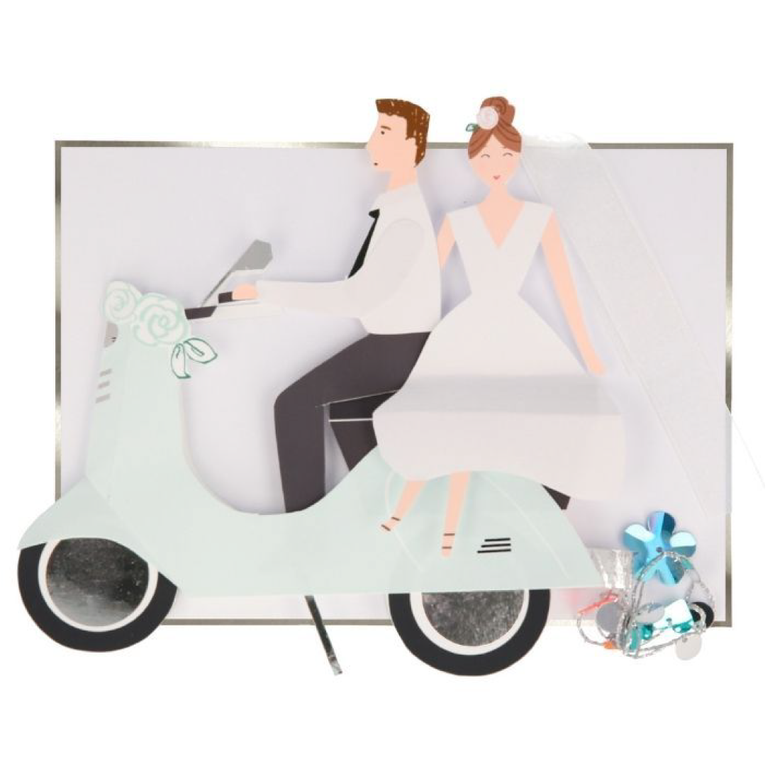 Meri meri wenskaart trouw