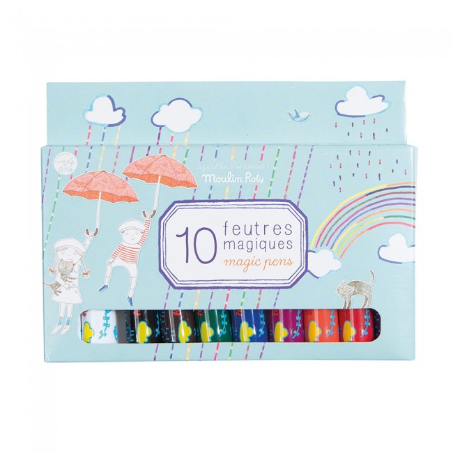 Moulin Roty magische viltstiften Aujourd'hui c'est mercredi 3+