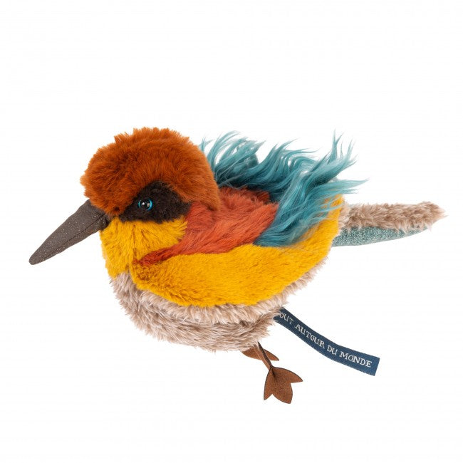 Moulin Roty knuffel vogeltje bee eater tout autour du monde 10mnd+