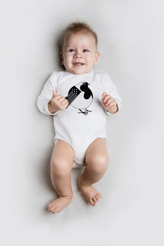 wislaki romper met vogel bluethroat 68