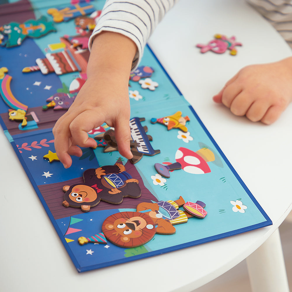 Janod Magneetboek Dierenfeest 3+