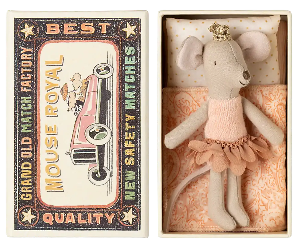 Maileg muis Princess mouse Little sister in matchbox 3+