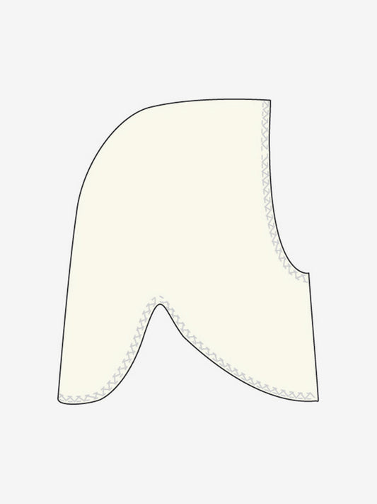 Care balaclava wol gebroken wit 60 cm