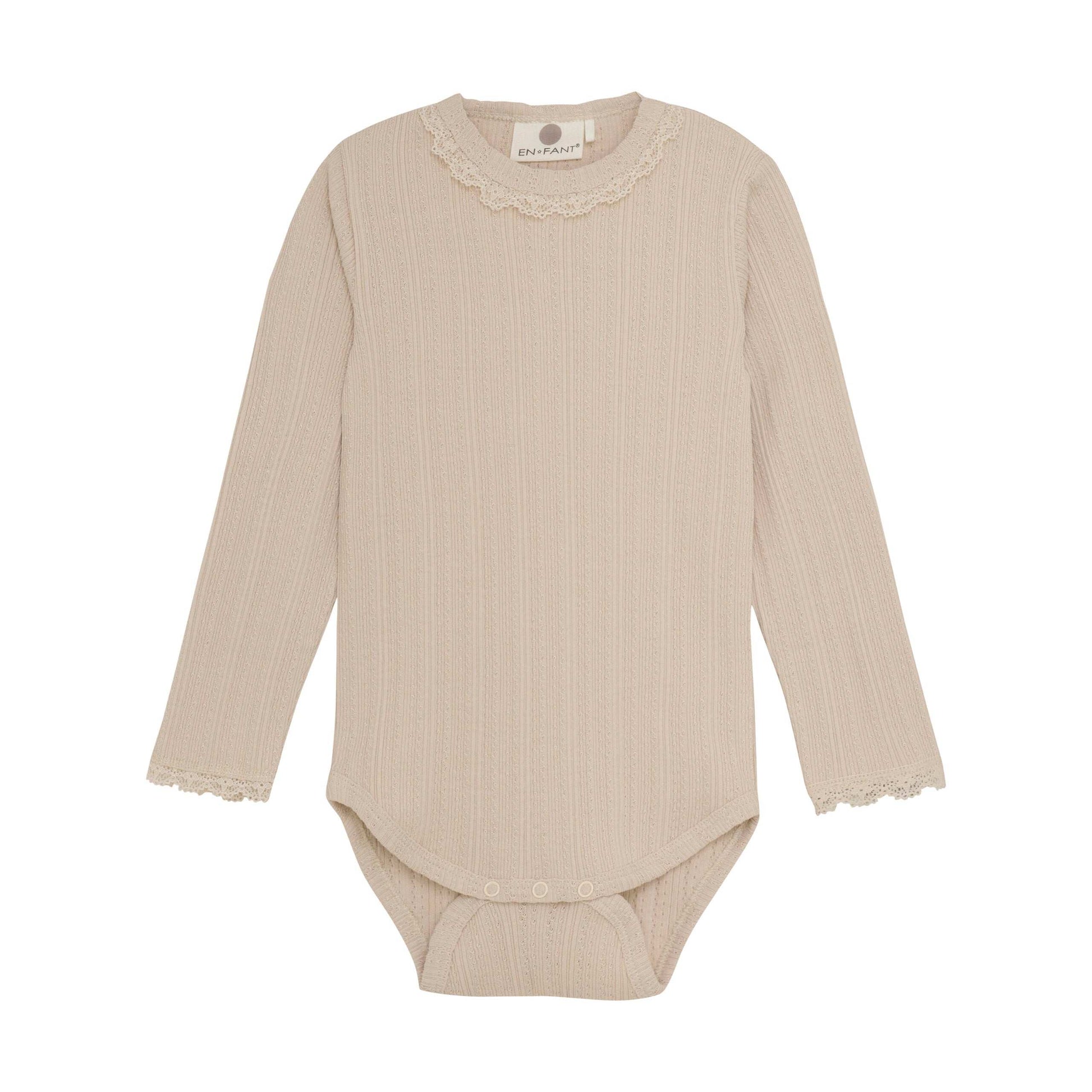 Enfant body pointelle french oak sand 68