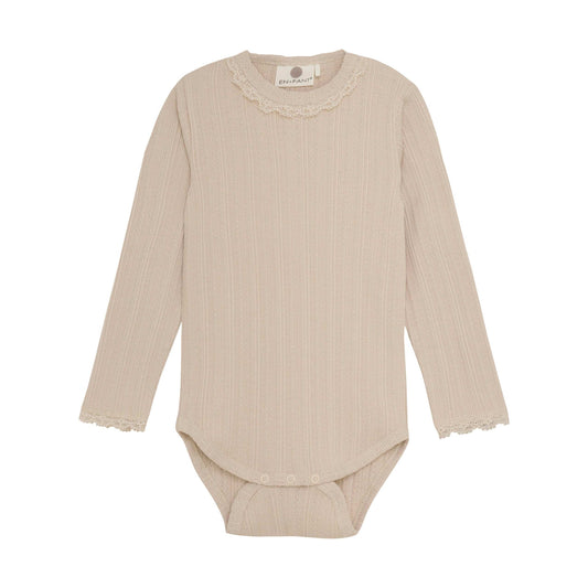 Enfant body pointelle french oak sand 68