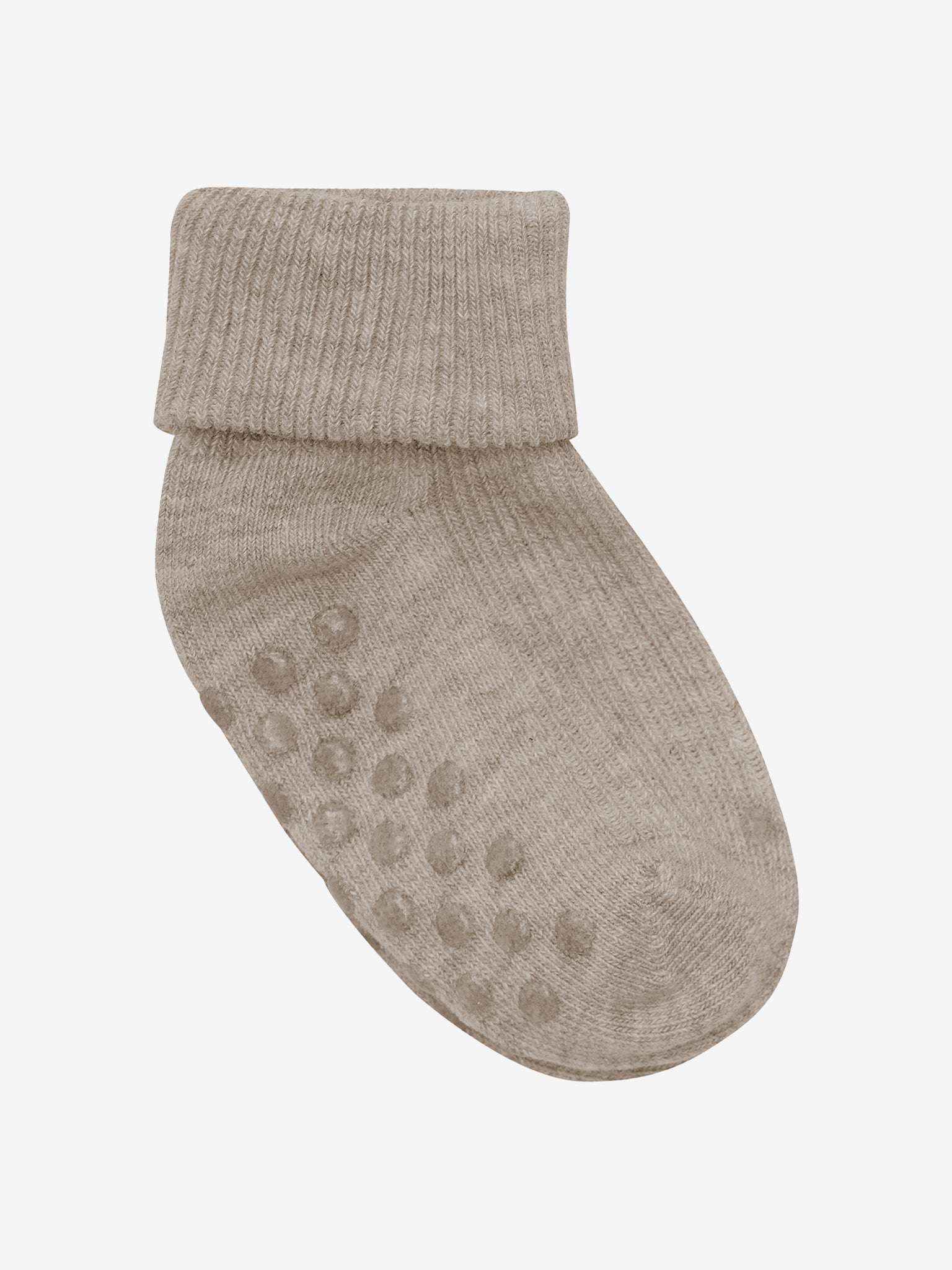 Minymo Baby rib anti slip sokken set beige