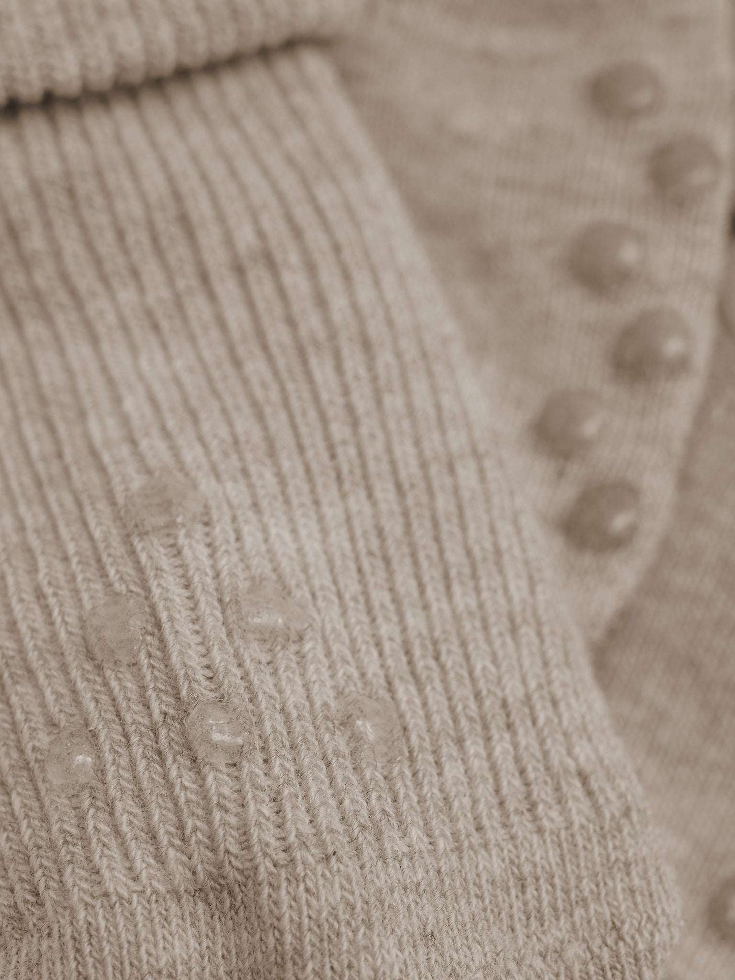 Minymo Baby rib sokken met ABS beige