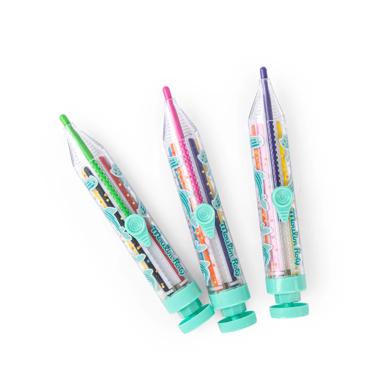 Moulin Roty pen meerkleurige waskrijt Les Petites Merveilles 3+