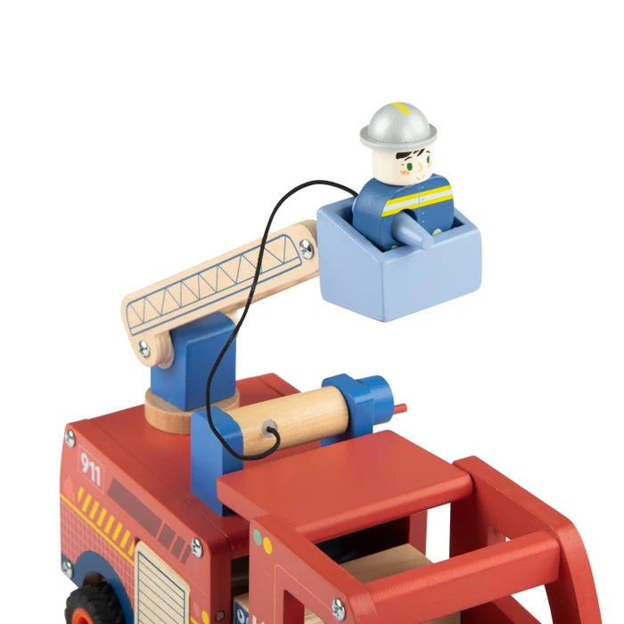 Brandweerwagen op Avenue du Moulin 3+