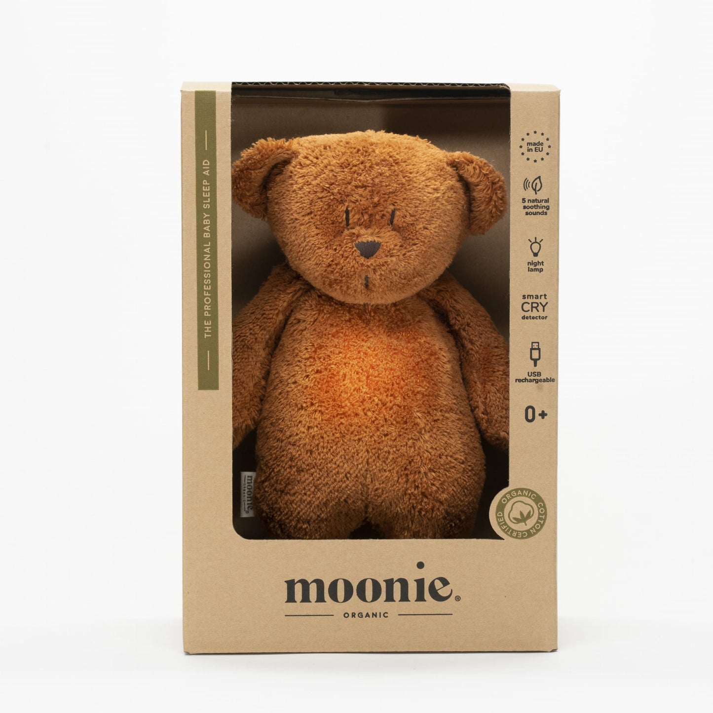 Moonie organic humming bear sand of grijs 0+