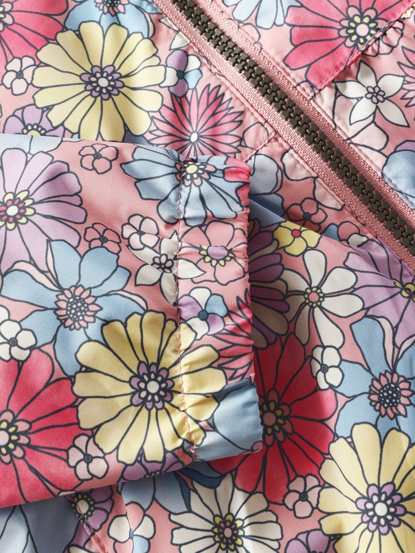 Color Kids babyjasje met all-over bloem print Bruidsroze 92