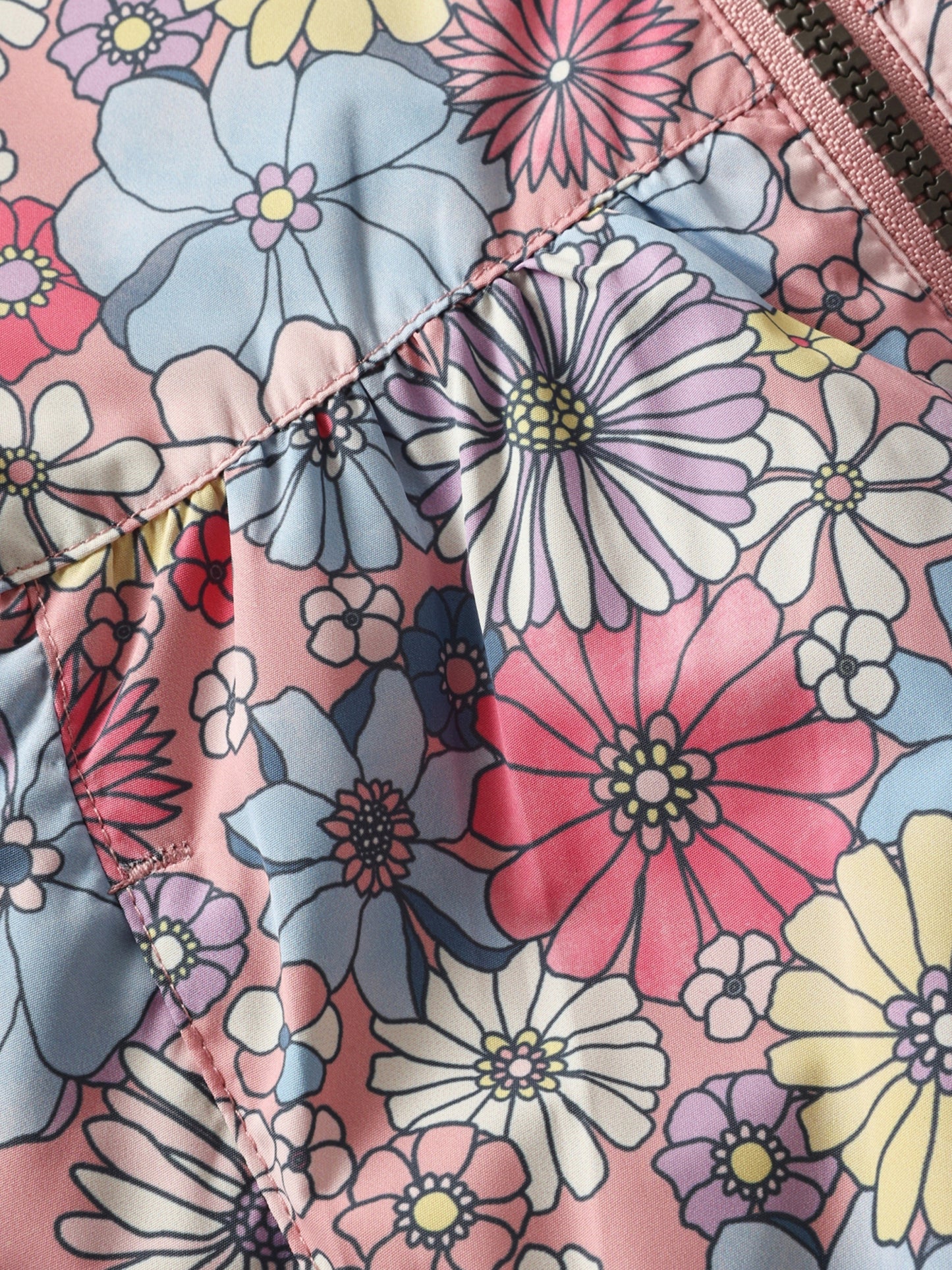 Color Kids babyjasje met all-over bloem print Bruidsroze 92