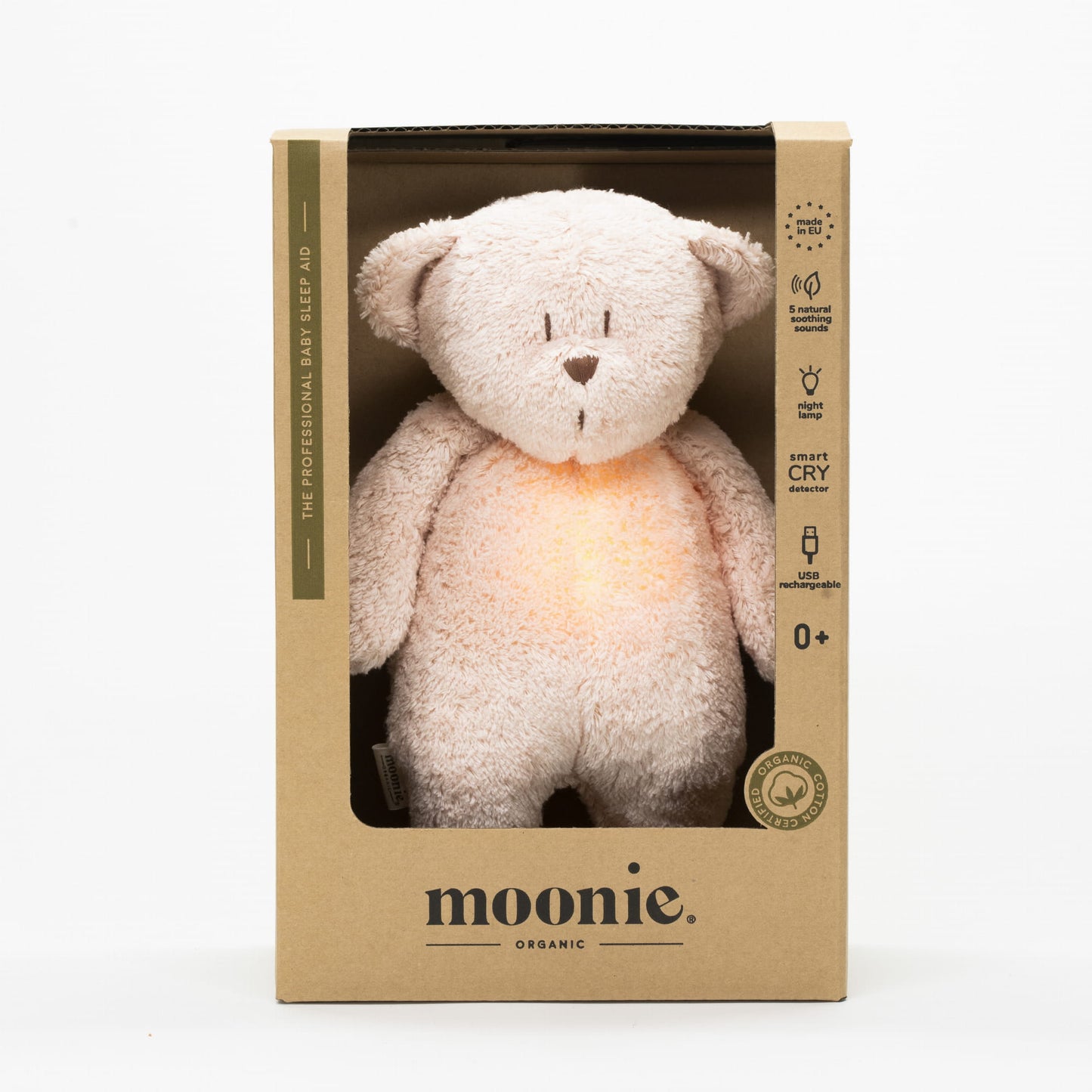 Moonie organic humming bear sand of grijs 0+