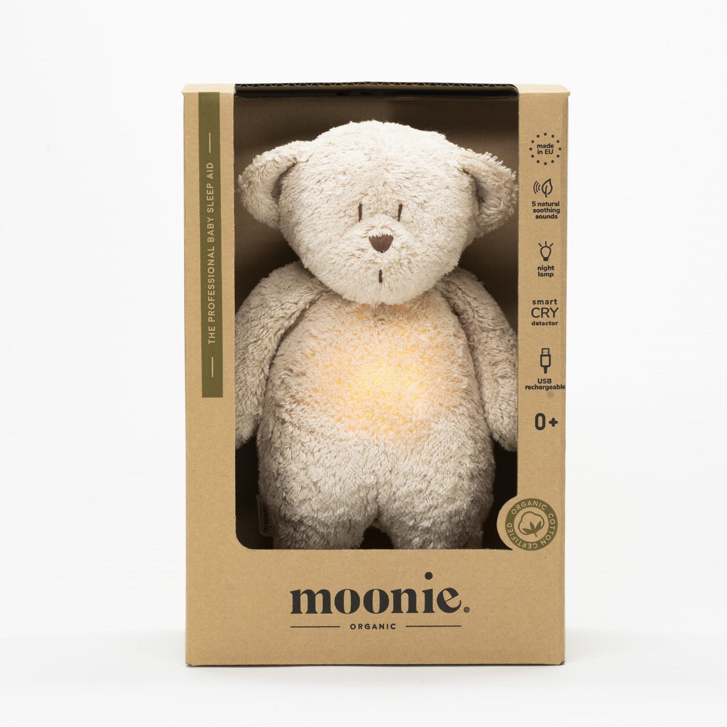 Moonie organic humming bear sand of grijs 0+