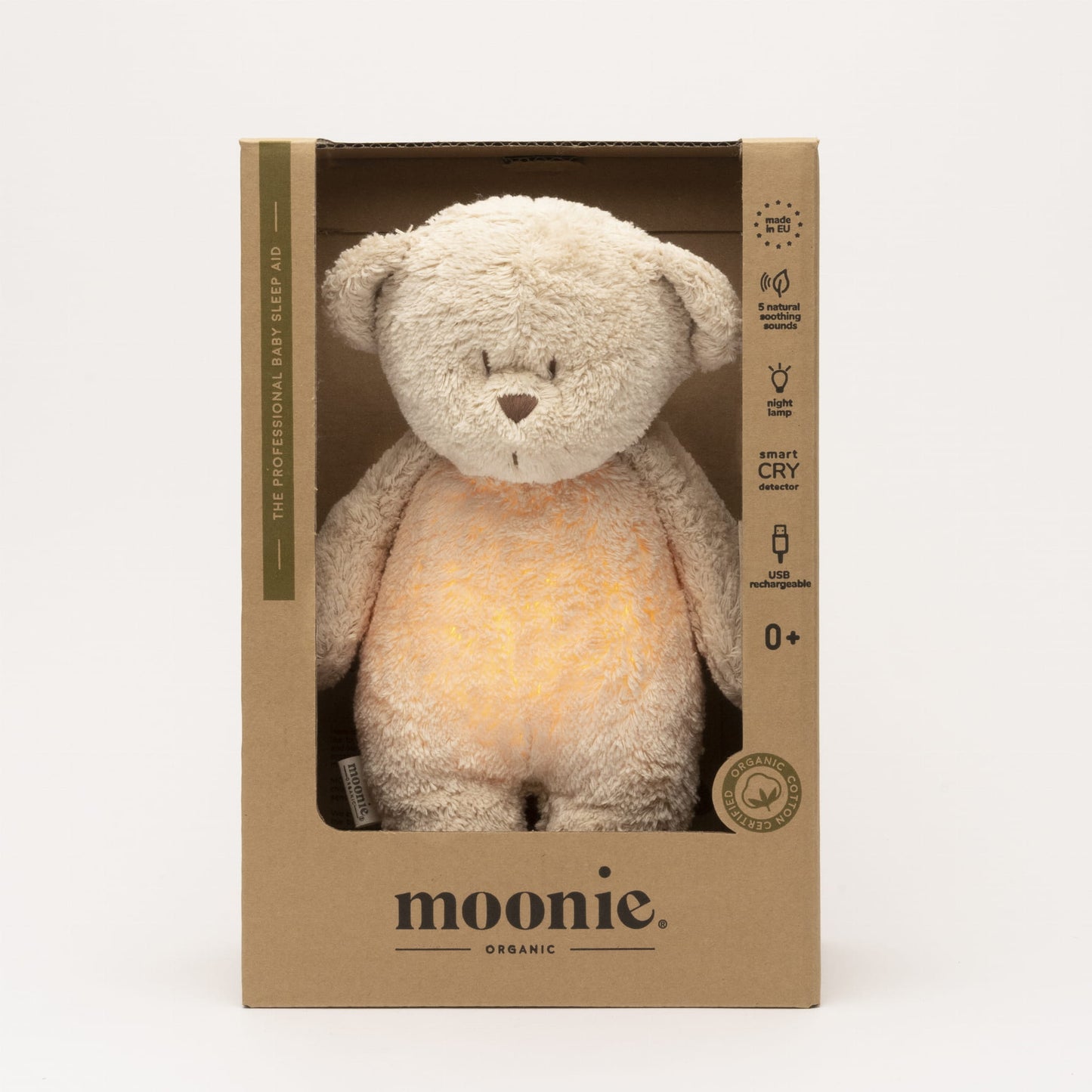 Moonie organic humming bear sand of grijs 0+