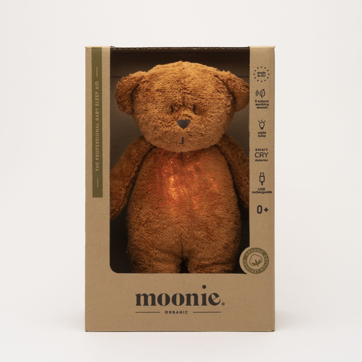 Moonie organic humming bear sand of grijs 0+
