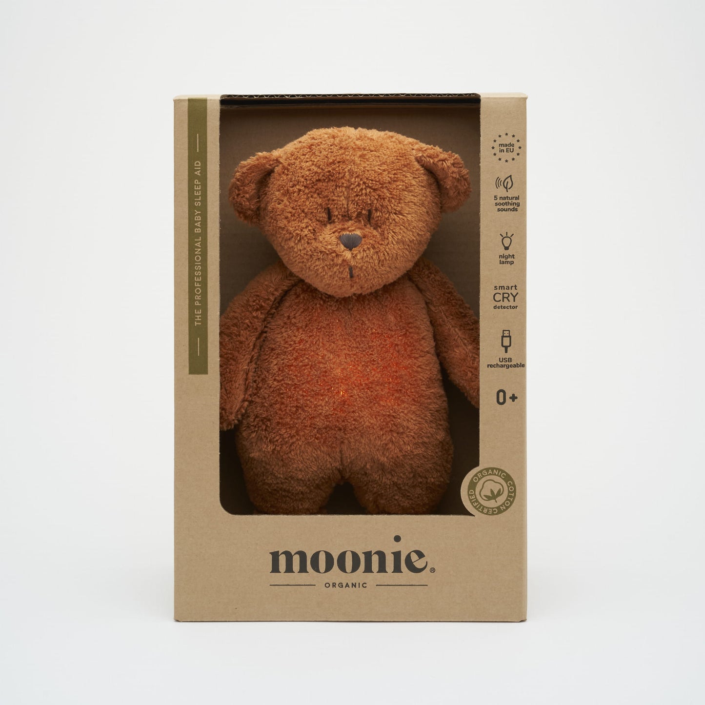Moonie organic humming bear sand of grijs 0+
