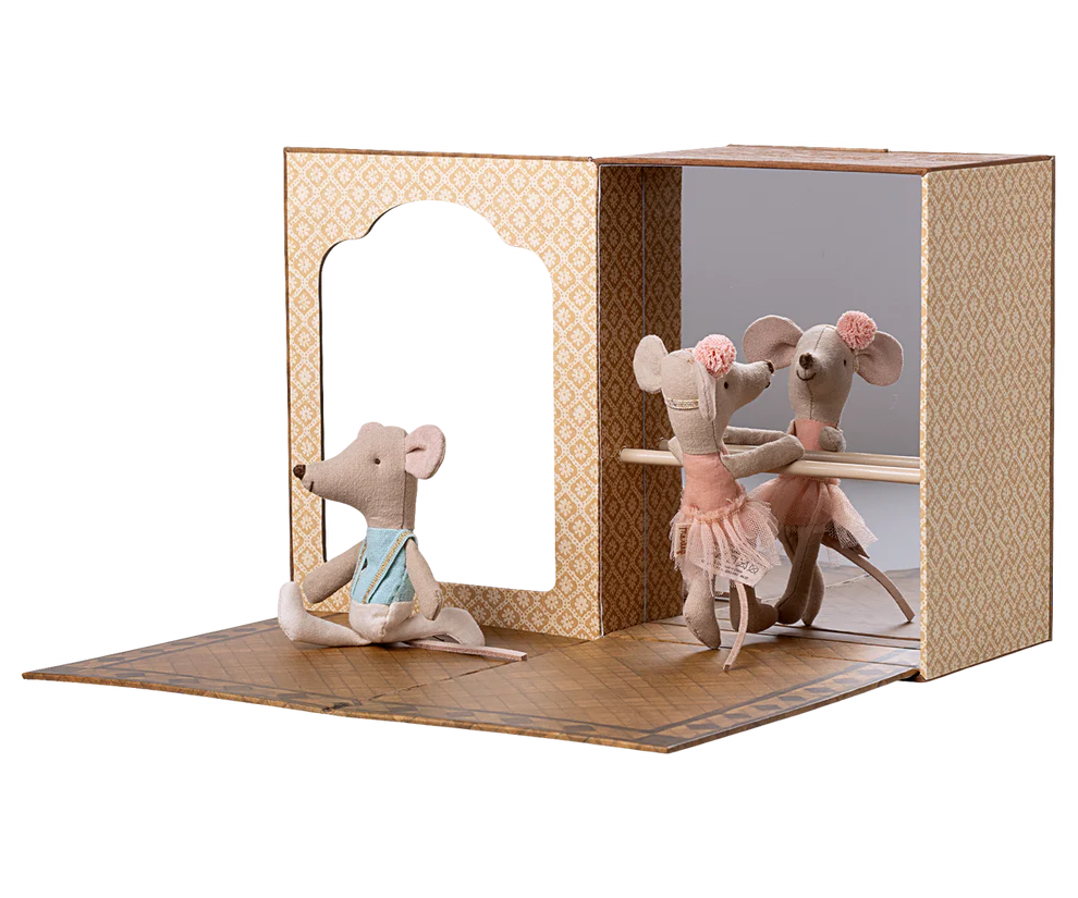 Maileg speelset Balletmuizen in dansstudio, Kleine zus en broer