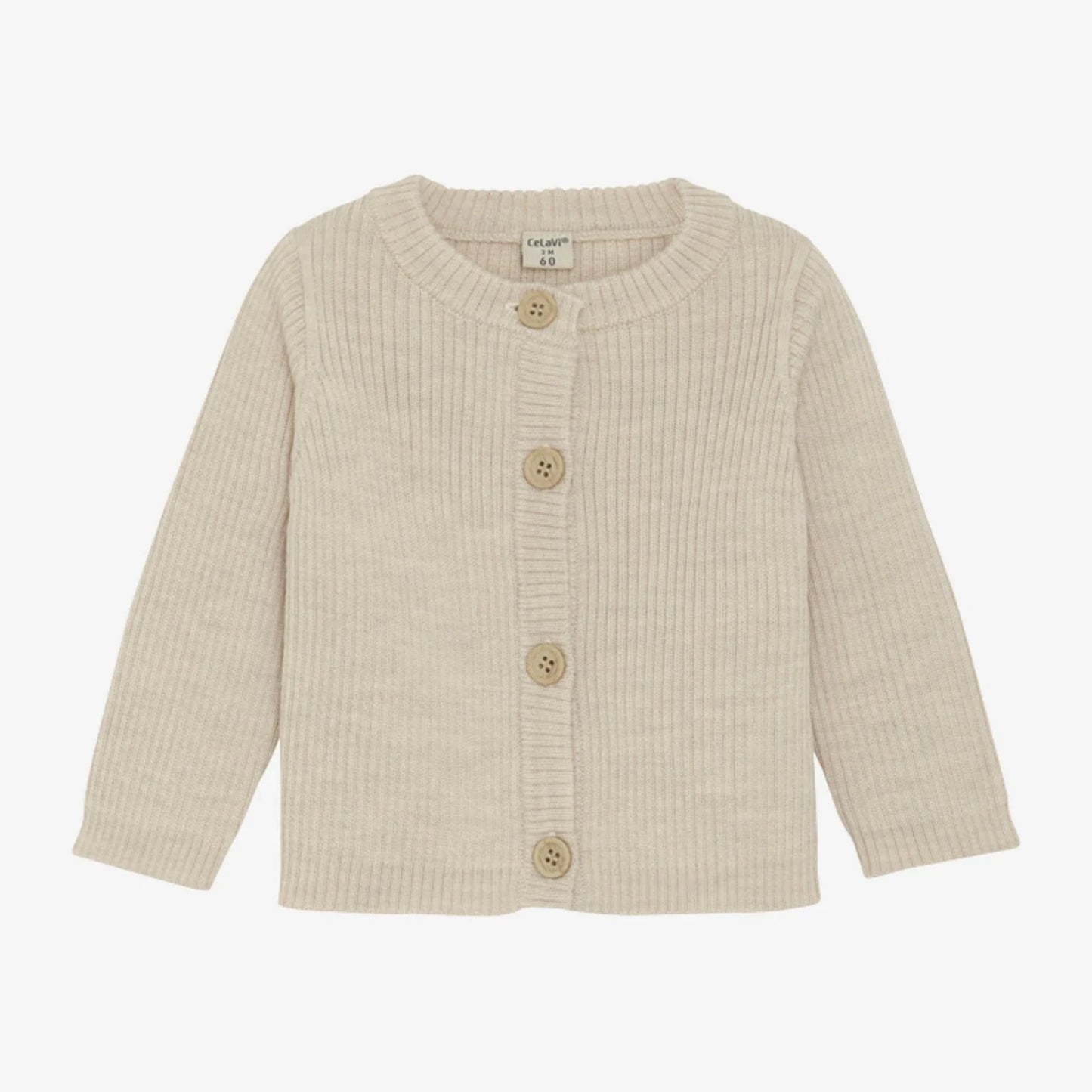 CeLaVi babyvestje merinowol beige of blauw maat 90