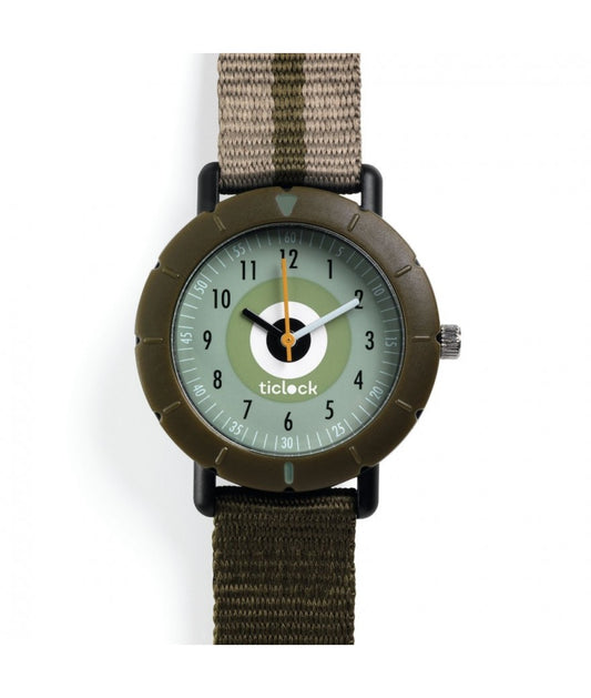 Djeco horloge green target