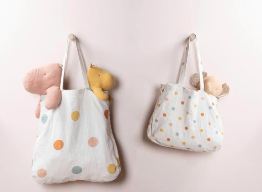 Maileg tas tote bag multi dots small