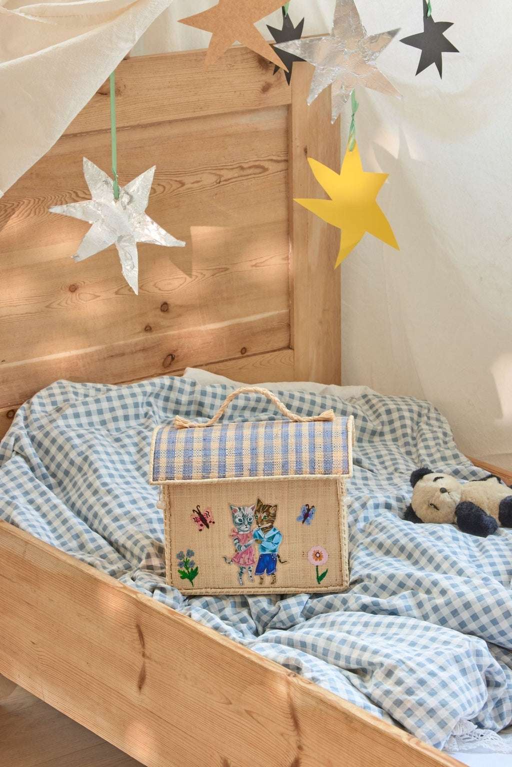 Rice Klein Raffia Kindertas Natuurlijk Nathalie Lété Theme