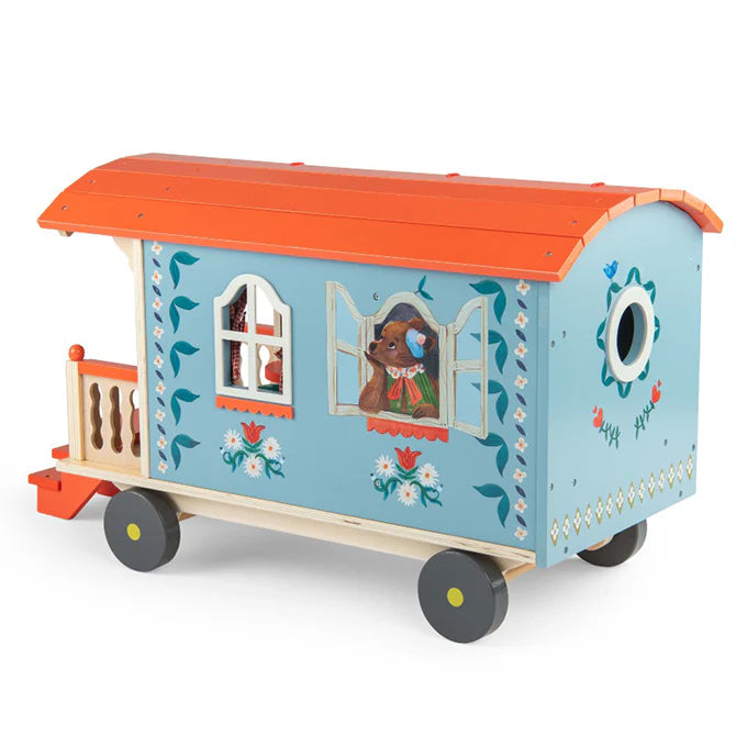 Moulin Roty houten Woonwagen Les Minouchkas 3+