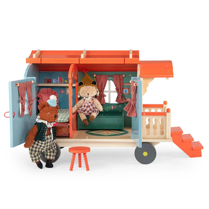 Moulin Roty houten Woonwagen Les Minouchkas 3+