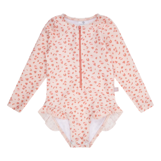 SE UV Badpak meisje lange mouw Old Pink Panterprint 122/128