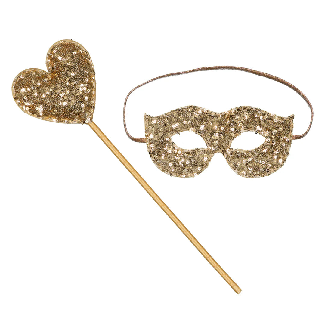 Luciole et petit pois masker pailletten goud 