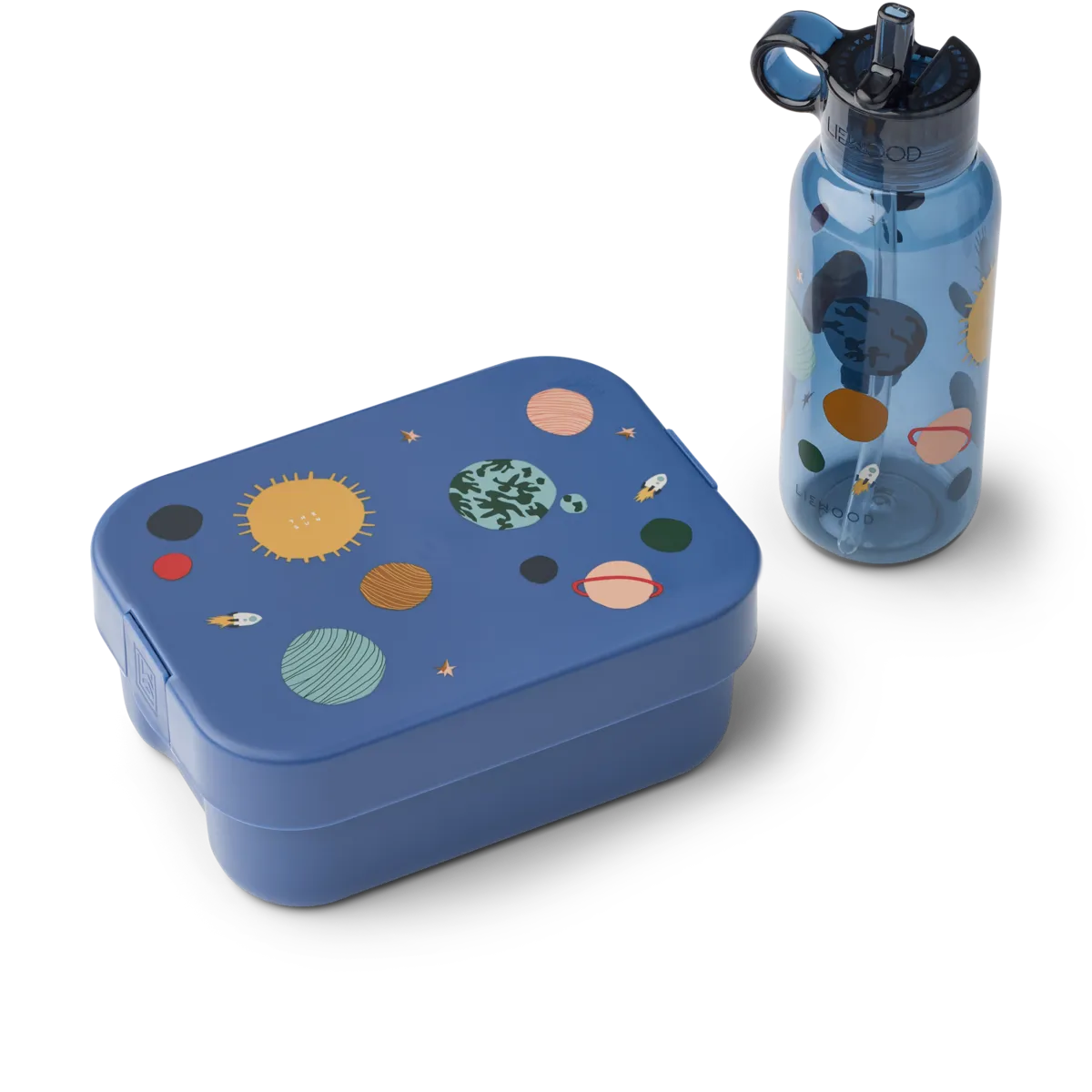 Liewood Chelsey Printed Lunchbox Set roze of blauw 3+