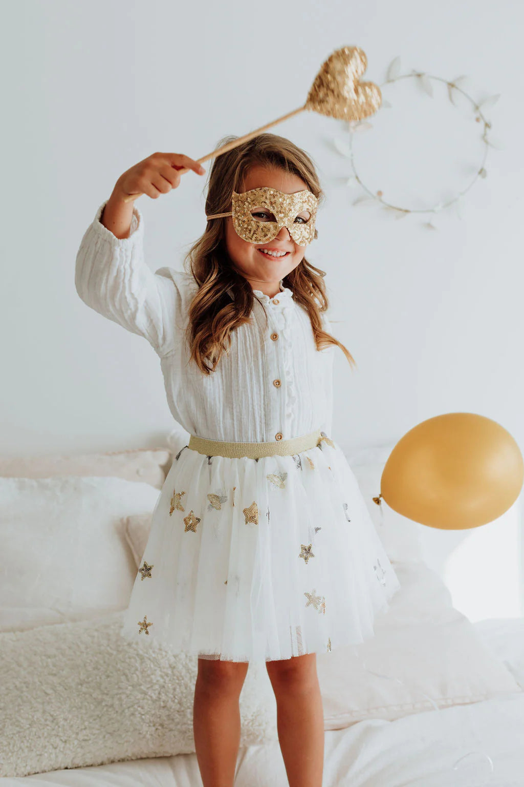 Luciole et petit pois masker pailletten goud 