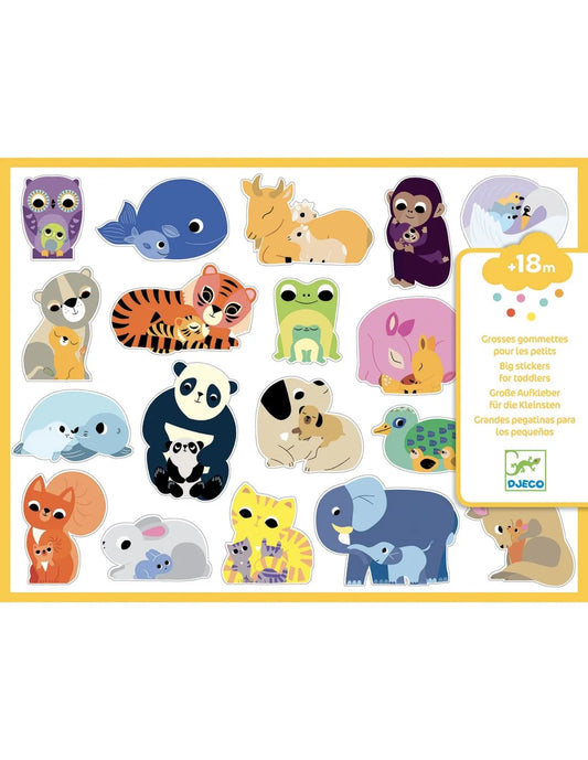 Djeco stickers dierenmoeders met babies +18m