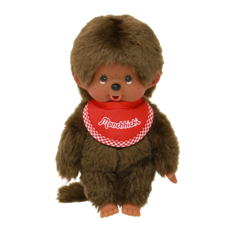 Monchhichi popje bruin met slab rood 2+