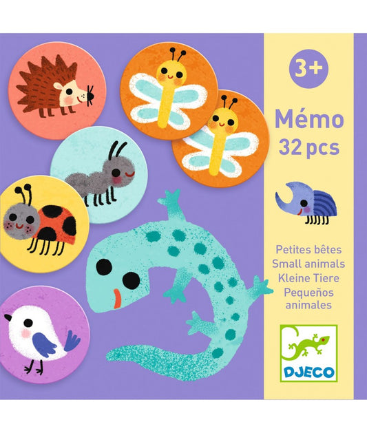 Djeco memorie kleine dieren 2+