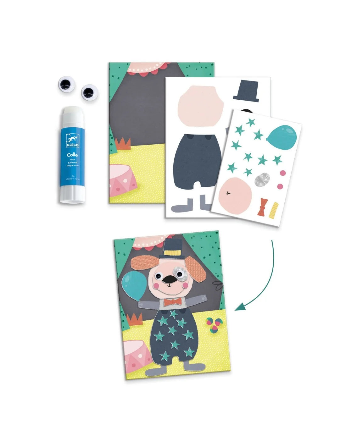 Djeco knutseldoos dieren en hun woning 3+