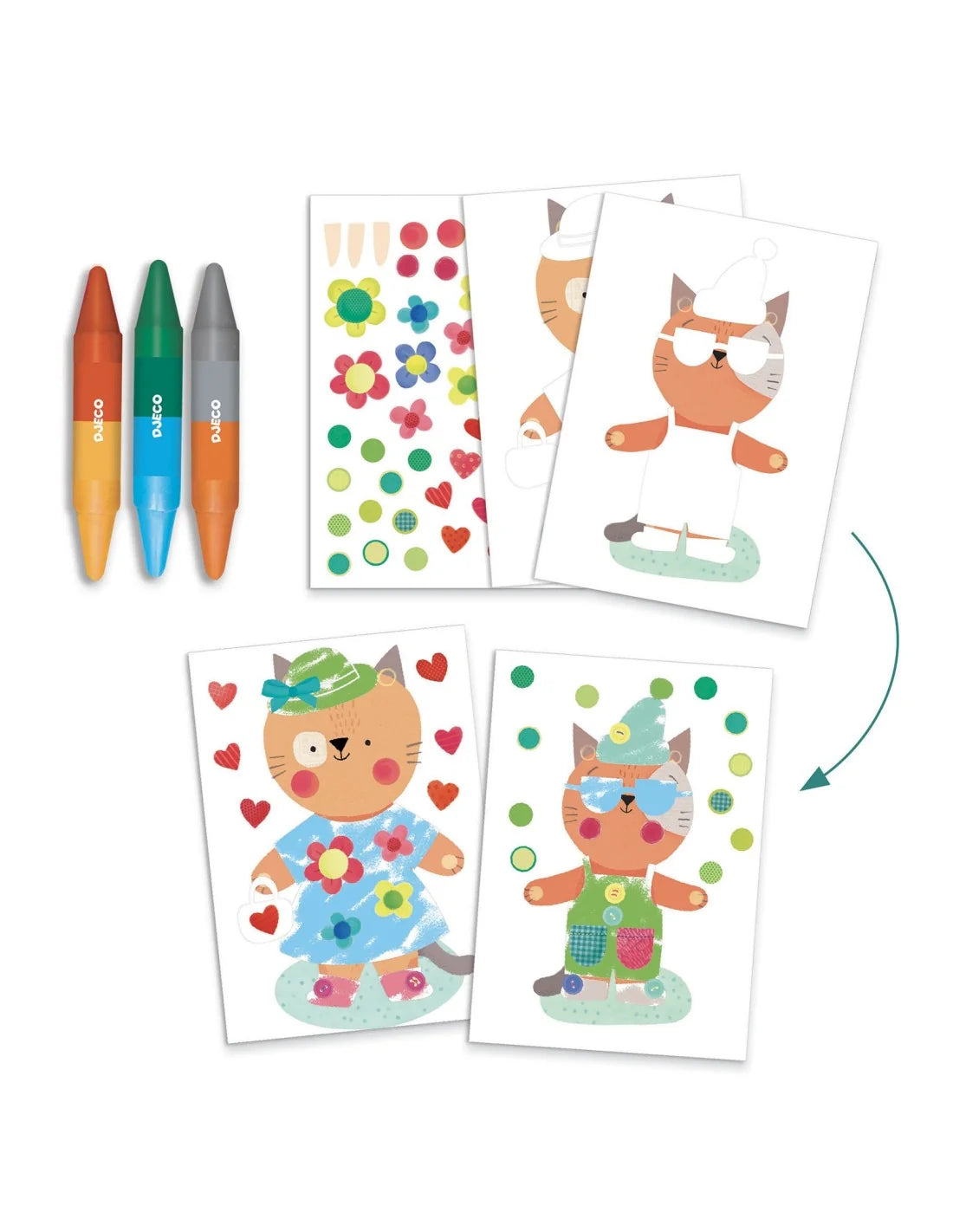 Djeco knutseldoos dieren en hun woning 3+