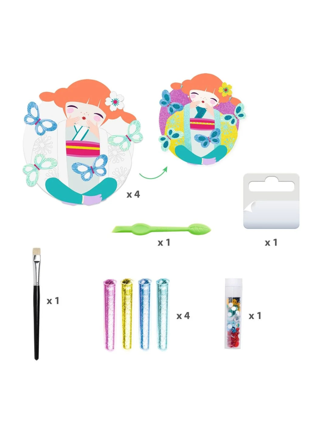 Djeco steentjes en glitters onnanoko 6+