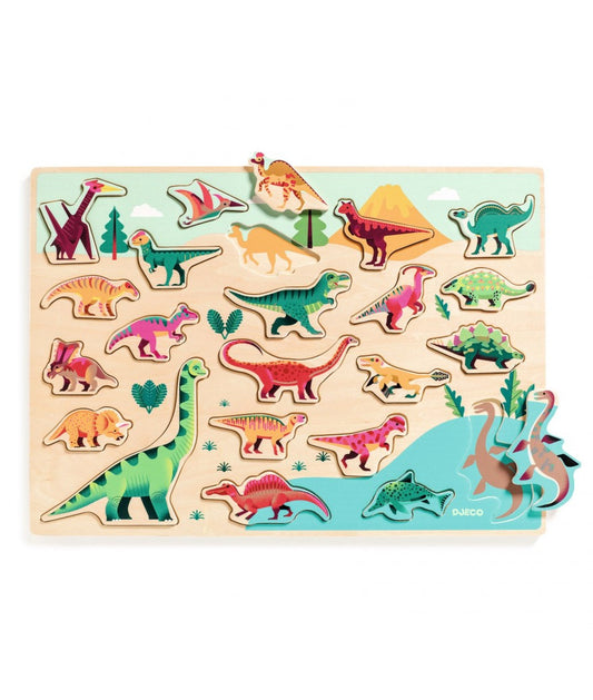 Djeco puzzel hout dino 2+