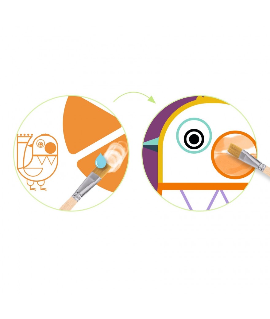 Djeco Schilderen met een palet Bolle wangetjes 3+